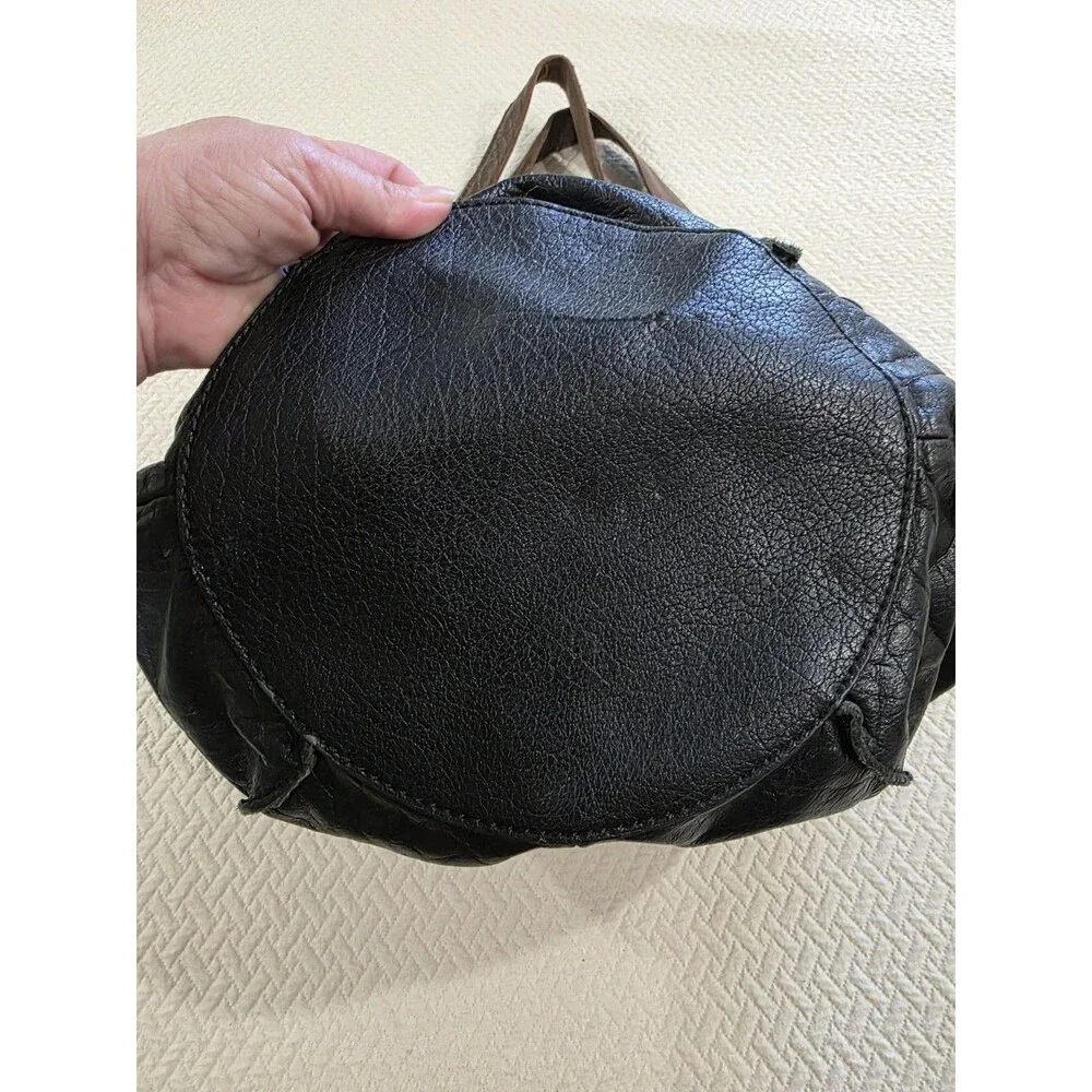 The Sak Indio Leather Hobo Bag Black Slouchy Boho Shoulder Purse